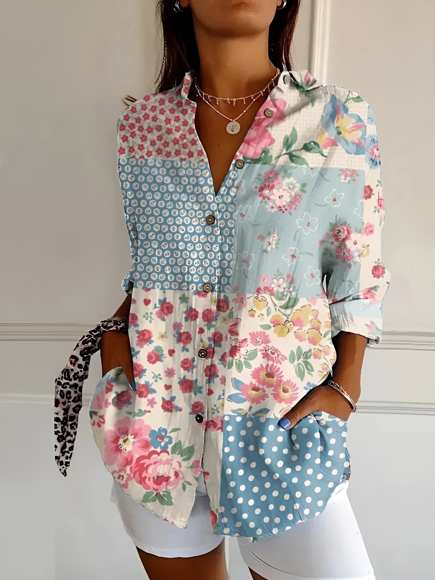 Chemise Longue Imprimée pour Femme | Idéale pour le Quotidien - Emilia Lane