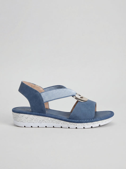 Sandales Peep-Toe avec Boucle Métallique pour Femme | Idéales pour l'Été