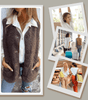Gilet Sans Manches en Polaire Sherpa pour Femme - Emilia Lane