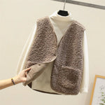 Gilet Sans Manches en Sherpa Effet Mouton pour Femme - Emilia Lane