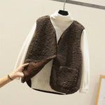 Gilet Sans Manches en Sherpa Effet Mouton pour Femme - Emilia Lane