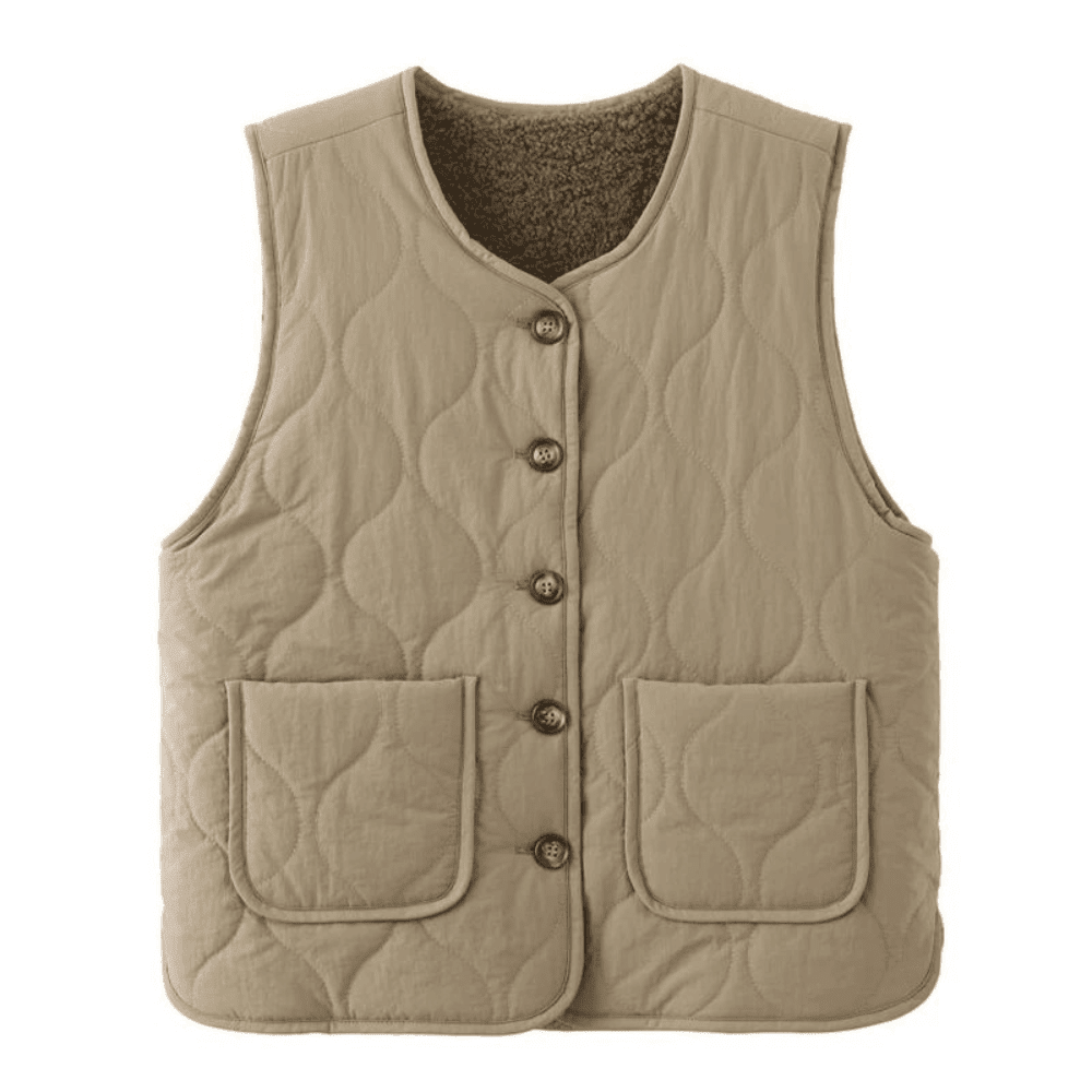Gilet Sans Manches Matelassé et Chaud pour Femme - Emilia Lane