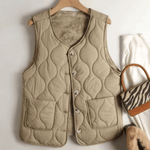 Gilet Sans Manches Matelassé et Chaud pour Femme - Emilia Lane