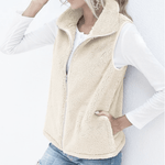 Gilet Sans Manches Zippé en Polaire pour Femme - Emilia Lane
