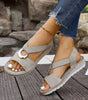 Sandales Peep-Toe avec Boucle Métallique pour Femme | Idéales pour l'Été