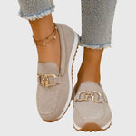 Loafers Flats en Toile pour Femmes - Emilia Lane