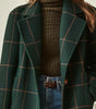 Manteau à Carreaux en Tissu Effet Laine pour Femme - Emilia Lane