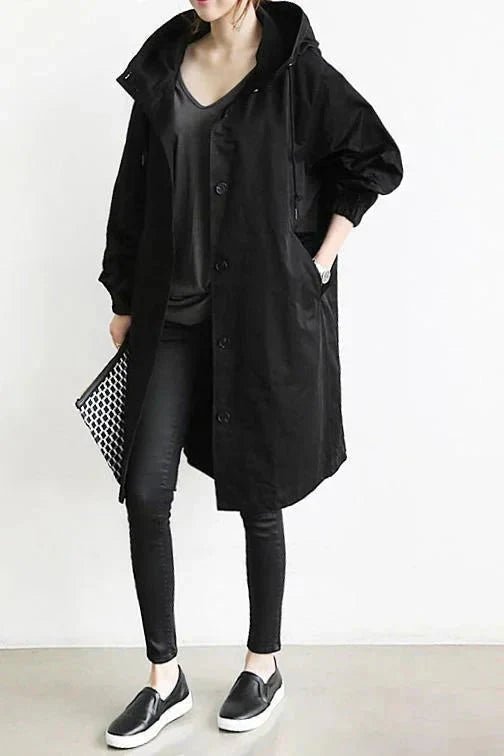 Manteau Long Oversize à Capuche pour Femme - Emilia Lane