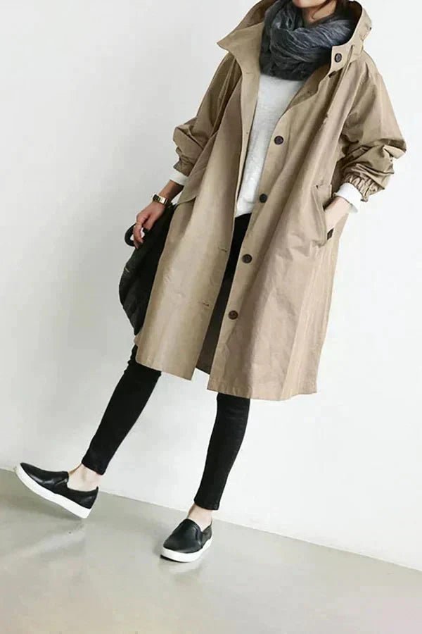 Manteau Long Oversize à Capuche pour Femme - Emilia Lane