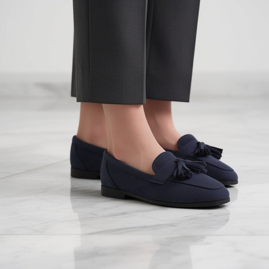 Mocassin à Bout Carré en Daim pour Femmes - Emilia Lane