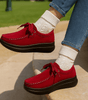 Mocassin Confort à Lacets et Semelle Plateforme en Suédine pour Femme - Emilia Lane