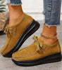 Mocassin Confort à Lacets et Semelle Plateforme en Suédine pour Femme - Emilia Lane
