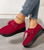 Mocassin Confort à Lacets et Semelle Plateforme en Suédine pour Femme - Emilia Lane