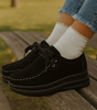 Mocassin Confort à Lacets et Semelle Plateforme en Suédine pour Femme - Emilia Lane