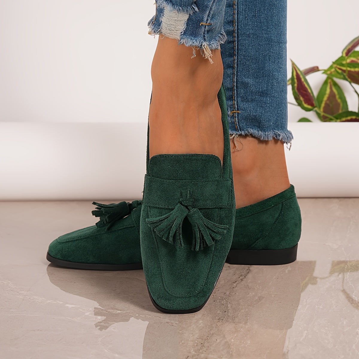 Mocassin Confort en Daim à Franges pour Femme - Emilia Lane
