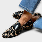 Mocassin Confort en Daim à Imprimé Léopard pour Femme - Emilia Lane