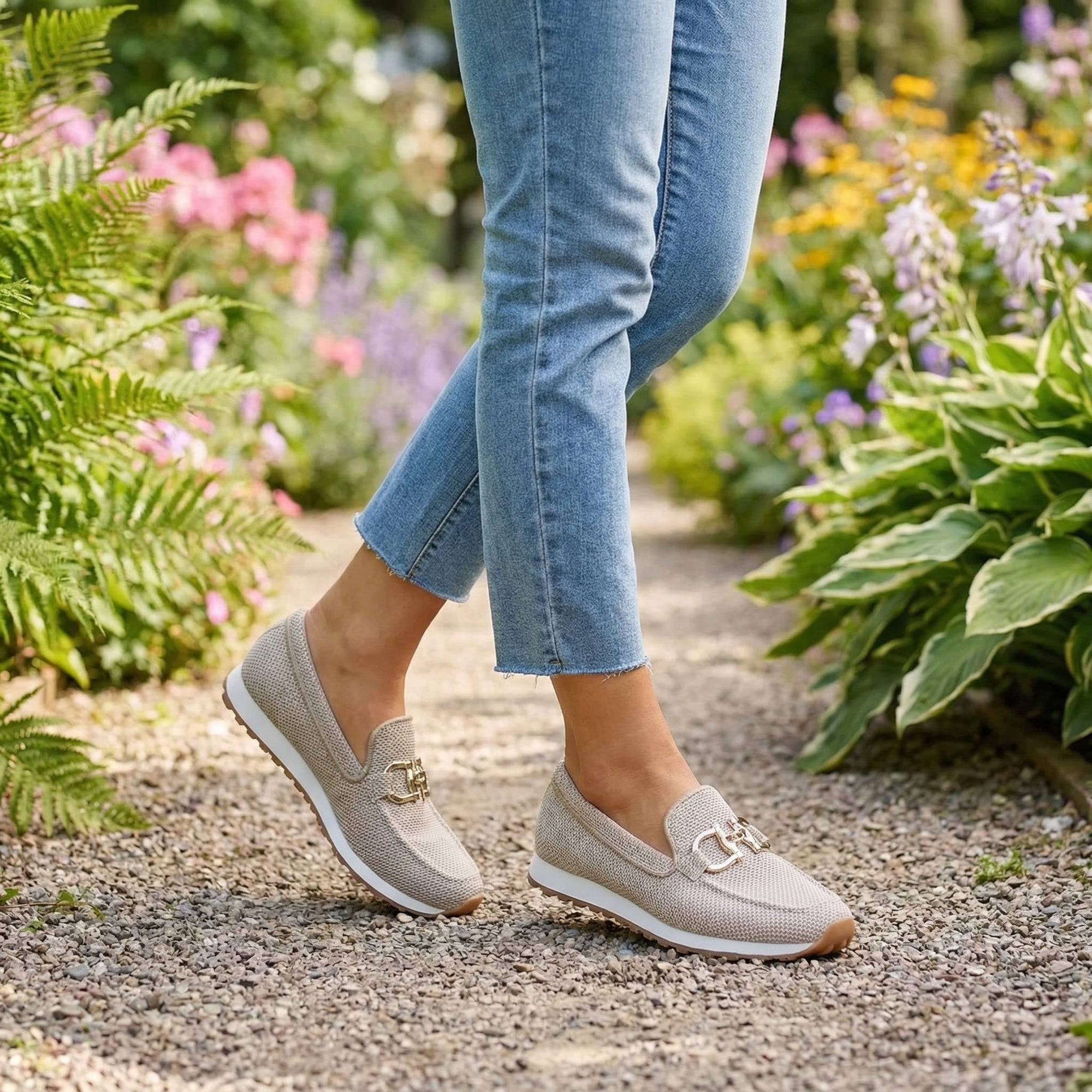 Mocassin Confort et Souple en Maille pour Femme - Emilia Lane