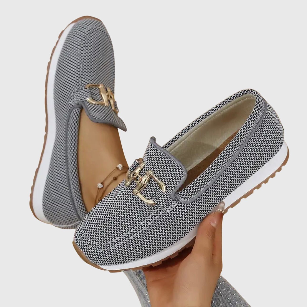 Mocassin Confort et Souple en Maille pour Femme - Emilia Lane