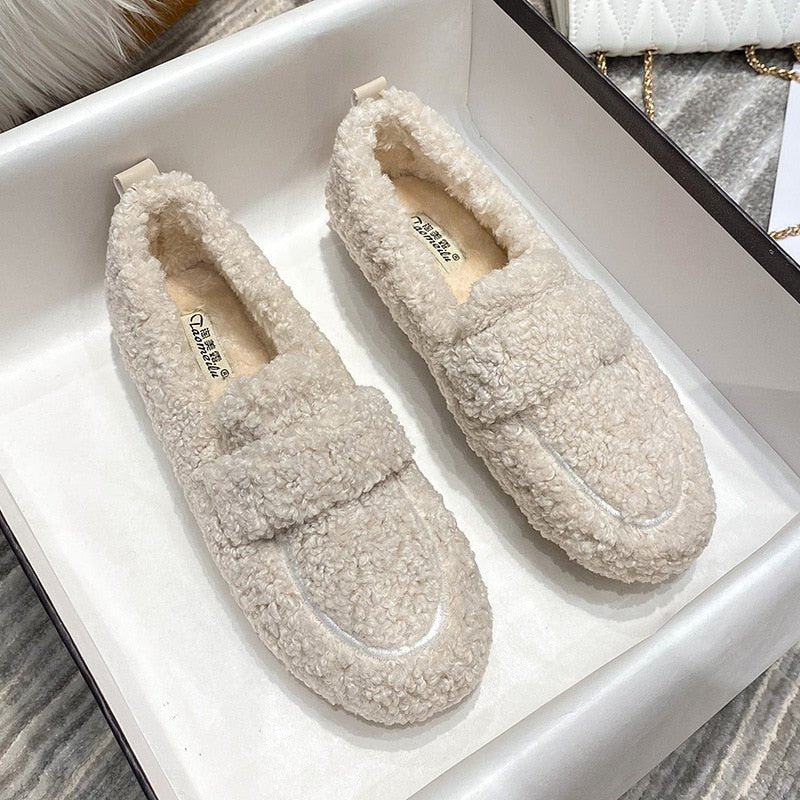 Mocassin Confort Fourré en Peluche pour Femme - Emilia Lane
