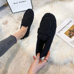 Mocassin Confort Fourré en Peluche pour Femme - Emilia Lane