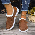 Mocassin Confort Fourré en Toile pour Femme - Emilia Lane