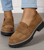 Mocassin Penny Loafer en Similicuir à Semelle Plateforme pour Femme - Emilia Lane