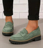 Mocassin Penny Loafer en Similicuir à Semelle Plateforme pour Femme - Emilia Lane