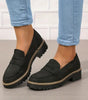 Mocassin Penny Loafer en Similicuir à Semelle Plateforme pour Femme - Emilia Lane