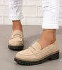 Mocassin Penny Loafer en Similicuir à Semelle Plateforme pour Femme - Emilia Lane