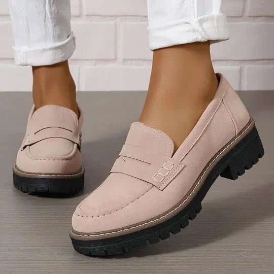 Mocassin Penny Loafer en Similicuir à Semelle Plateforme pour Femme - Emilia Lane