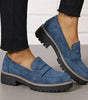 Mocassin Penny Loafer en Similicuir à Semelle Plateforme pour Femme - Emilia Lane