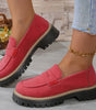 Mocassin Penny Loafer en Similicuir à Semelle Plateforme pour Femme - Emilia Lane