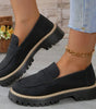 Mocassin Penny Loafer en Similicuir à Semelle Plateforme pour Femme - Emilia Lane