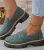 Mocassin Penny Loafer en Similicuir à Semelle Plateforme pour Femme - Emilia Lane