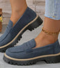 Mocassin Penny Loafer en Similicuir à Semelle Plateforme pour Femme - Emilia Lane