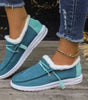 Mocassins en Toile pour Femmes avec Doublure en Fausse Fourrure - Emilia Lane