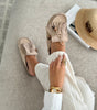 Mules Plates à Franges et Perles pour Femme - Emilia Lane