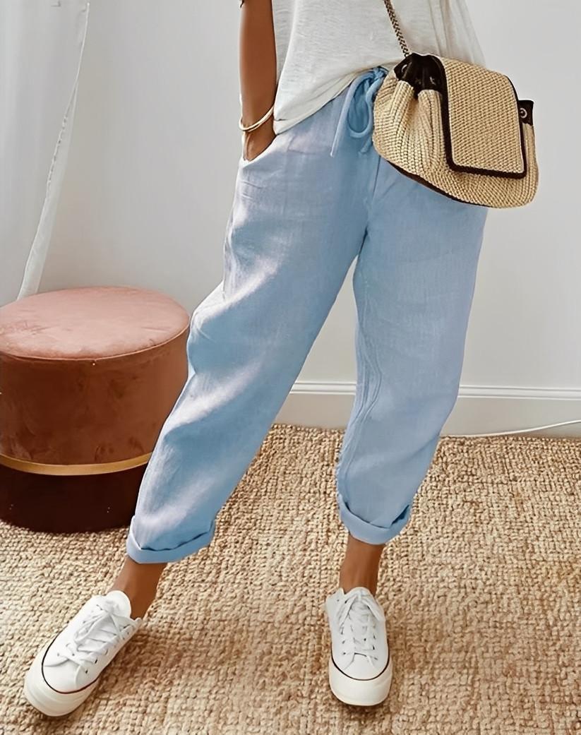 Pantalon Décontracté en Lin pour Femme | Idéal pour l'Été - Emilia Lane