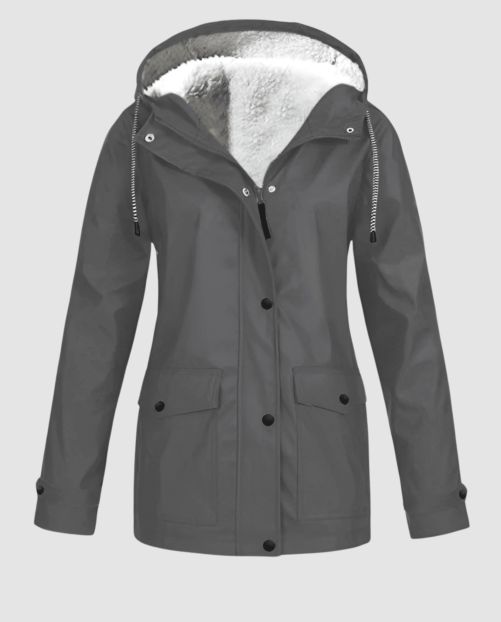 Parka Oversize à Capuche et Fausse Fourrure pour Femme - Emilia Lane