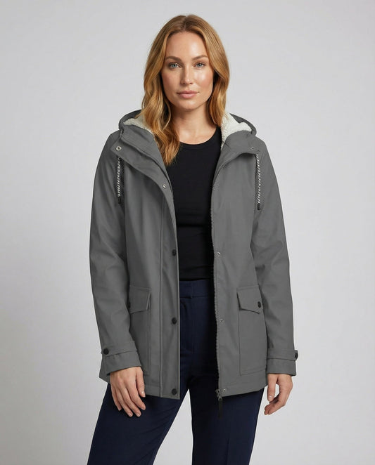 Parka Oversize à Capuche et Fausse Fourrure pour Femme - Emilia Lane