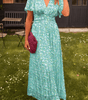 Robe Longue à Imprimé Fleuri et Taille Marquée pour Femme | Idéale pour l'Été - Emilia Lane