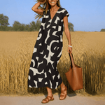 Robe Longue à Imprimé Géométrique pour Femme | Idéale pour l'Été - Emilia Lane