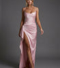 Robe Longue Ajustée avec Fronces et Fente pour Femme | Idéale pour les Sorties - Emilia Lane