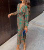 Robe Maxi Drapée à Nœud et Col V pour Femmes - Emilia Lane