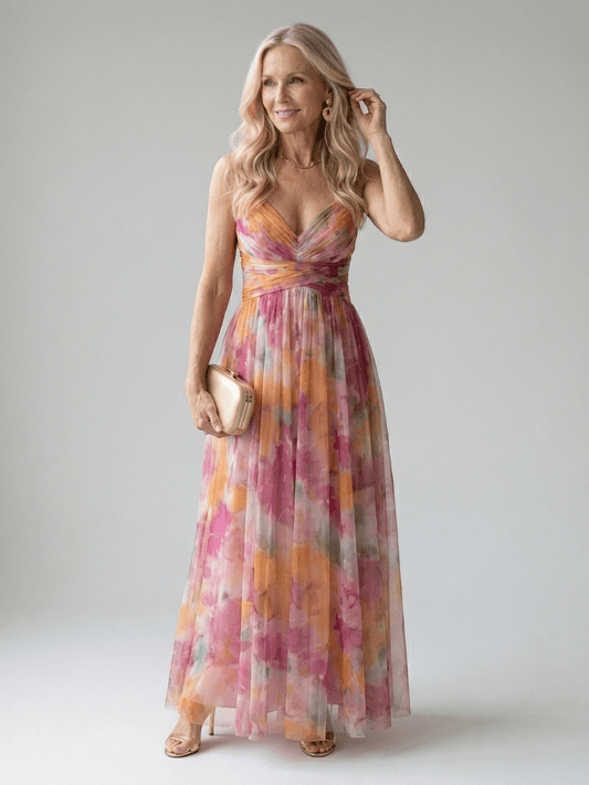 Robe Maxi Sans Manches à Imprimé pour Femme - Emilia Lane