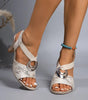 Sandales à Talon avec Boucles Métalliques pour Femme | Idéales pour les Sorties - Emilia Lane