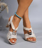 Sandales à Talon avec Boucles Métalliques pour Femme | Idéales pour les Sorties - Emilia Lane