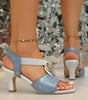 Sandales à Talon avec Boucles Métalliques pour Femme | Idéales pour les Sorties - Emilia Lane