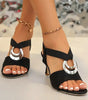 Sandales à Talon avec Boucles Métalliques pour Femme | Idéales pour les Sorties - Emilia Lane