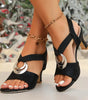 Sandales à Talon avec Boucles Métalliques pour Femme | Idéales pour les Sorties - Emilia Lane